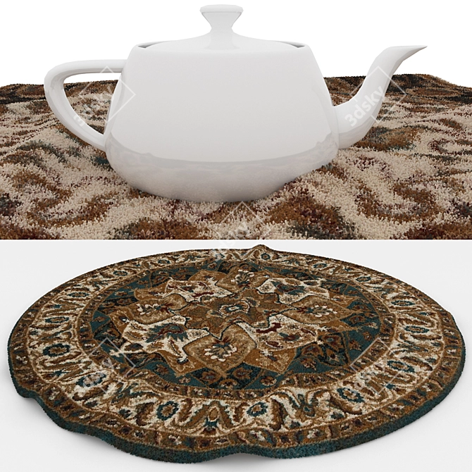 Versatile Rug Set with 8 Unique Designs 3D model image 4