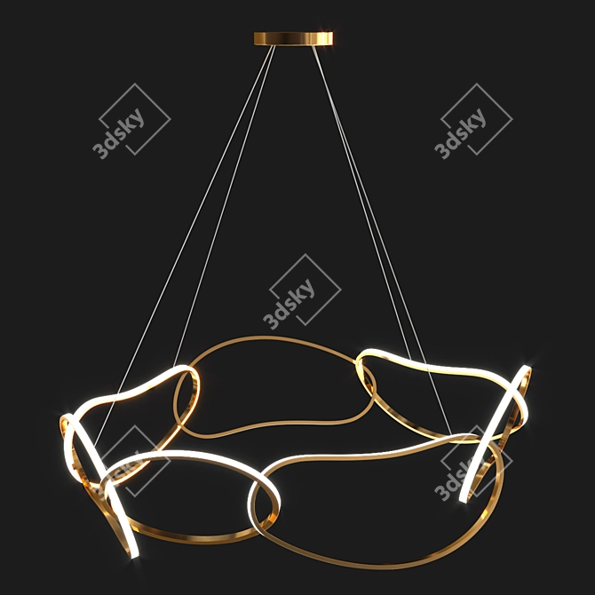 Glamourous Crystal Chandelier. 3D model image 2