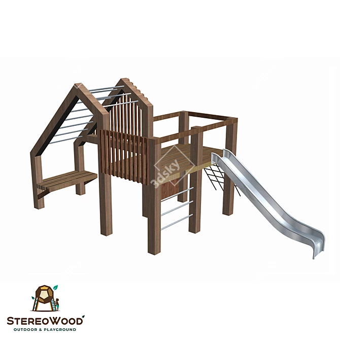 BALKWOOD CWPg169.101 Indoor Playground Set 3D model image 2