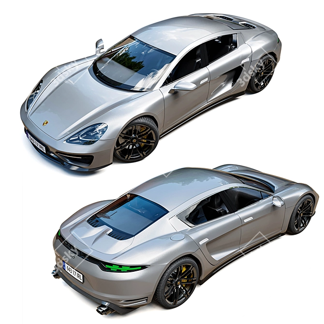 Luxury Porsche 960 Turismo: 2021 Power & Elegance 3D model image 3