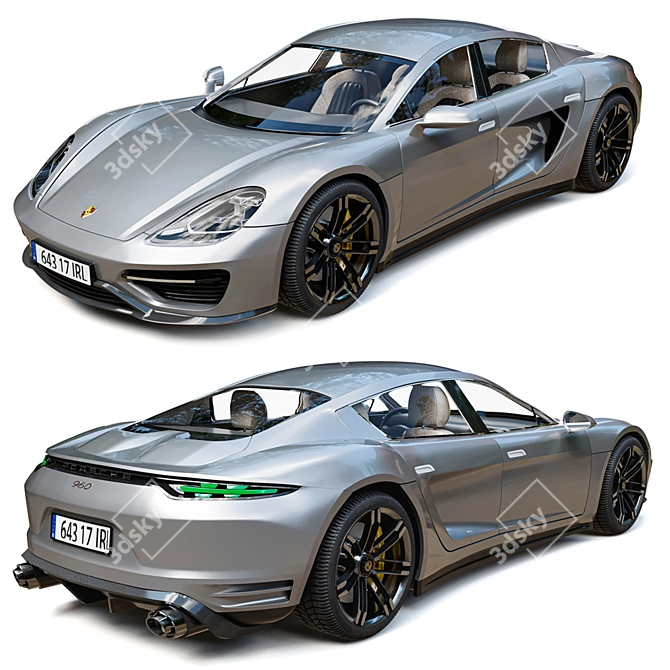 Luxury Porsche 960 Turismo: 2021 Power & Elegance 3D model image 8