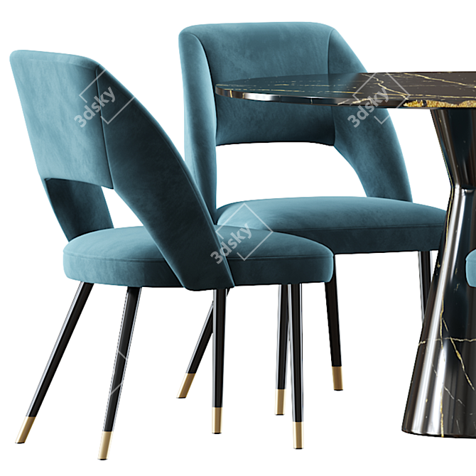Elegant Cipria & Turner Dining Table 3D model image 3