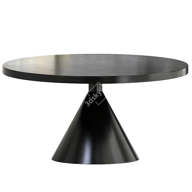 Modern Noir Cone Metal Dining Table 3D model image 1