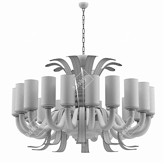 Luxury Leonardo Chandelier: 20-Light Contemporary Design 3D model image 3