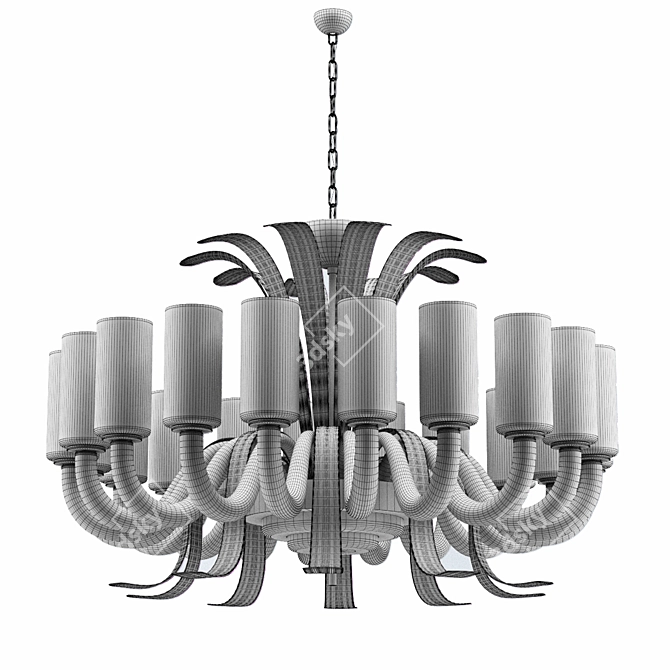 Luxury Leonardo Chandelier: 20-Light Contemporary Design 3D model image 4