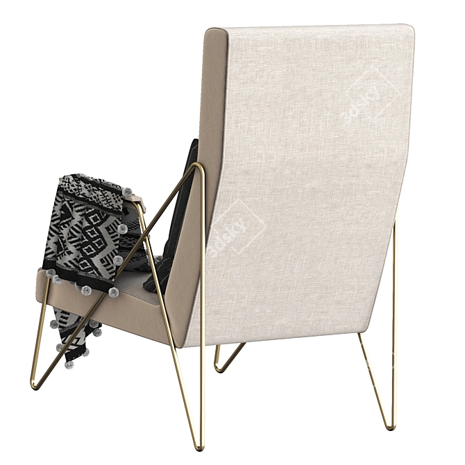 Elegant Belta Tamo Armchair 3D model image 4