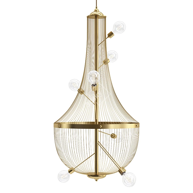 Elegant Crystal Pendant Lighting 3D model image 1