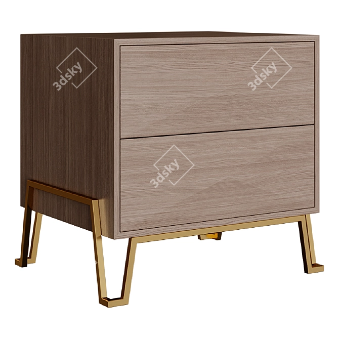 EICHHOLTZ Highland Bedside Table - Stylish and Practical 3D model image 1