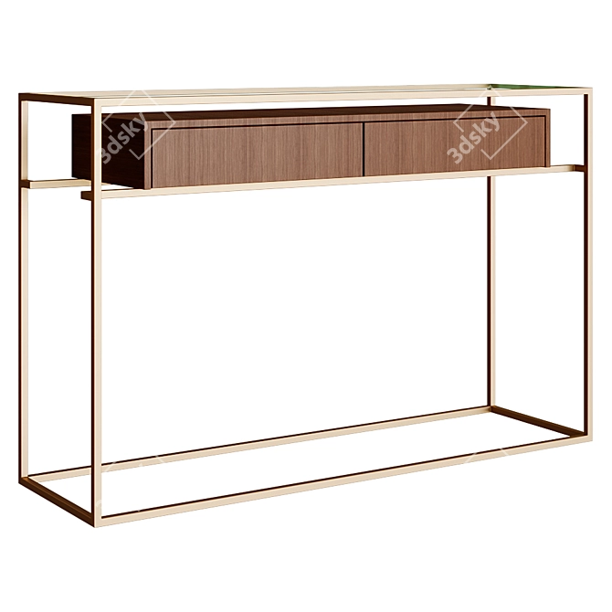 Elegant Restoration Hardware Console 3D model image 1