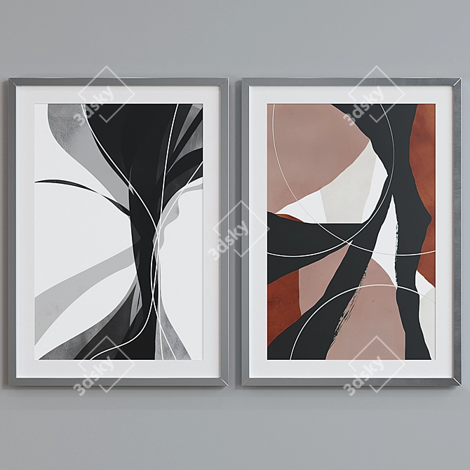 Modern Frame Set: Abstract Images 3D model image 3