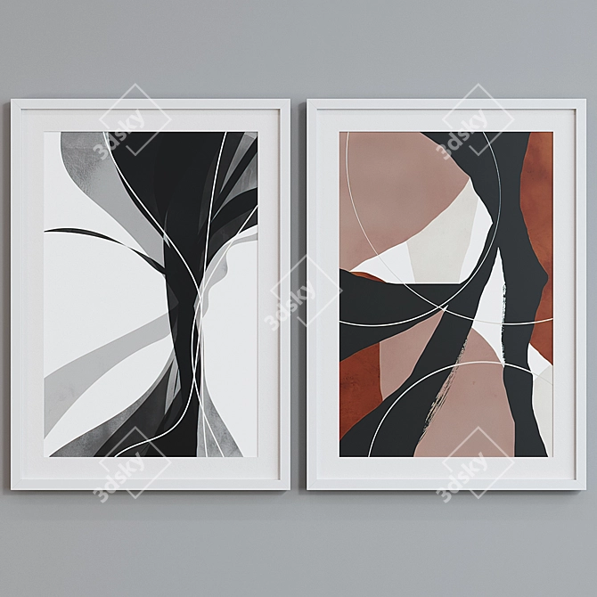 Modern Frame Set: Abstract Images 3D model image 4