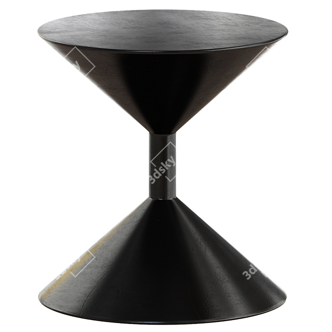 Modern Nordic Hourglass Coffee Table 3D model image 2