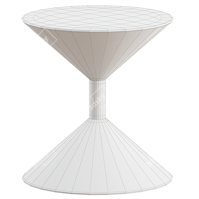 Modern Nordic Hourglass Coffee Table 3D model image 4