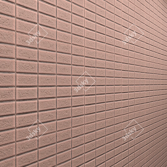  3D Red Tile Material 3D model image 1