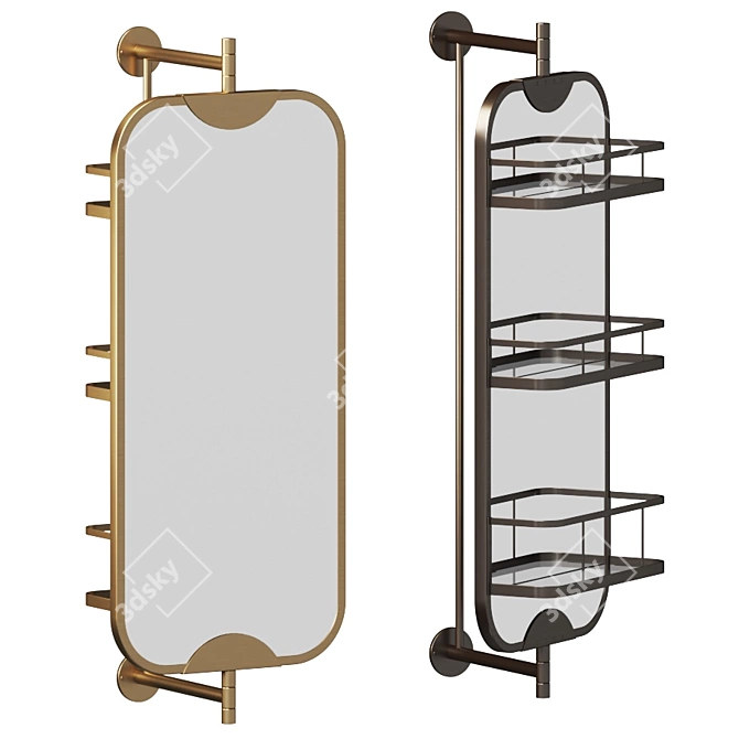 Swivel Vanity Mirror: Stylish and Functional 3D model image 1