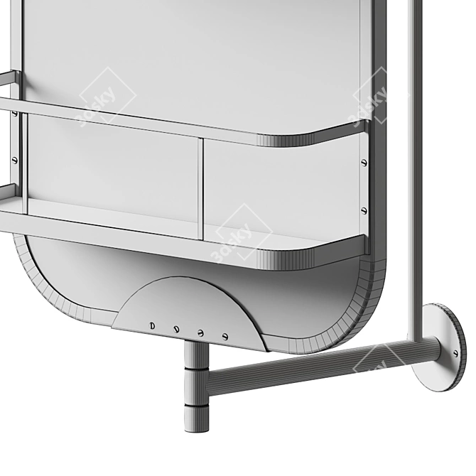 Swivel Vanity Mirror: Stylish and Functional 3D model image 5