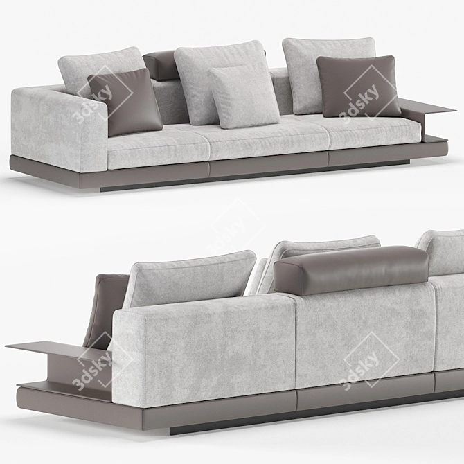 Connery: Minimalistic Elegance Sofa 3D model image 3