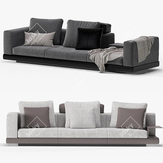 Connery: Minimalistic Elegance Sofa 3D model image 4