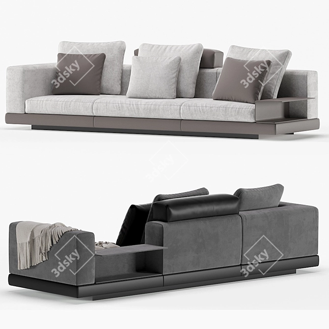 Connery: Minimalistic Elegance Sofa 3D model image 5