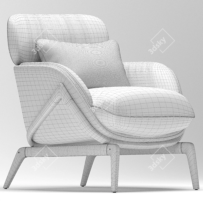 Elevate Your Comfort with Elysia Lounge Chair 3D model image 3