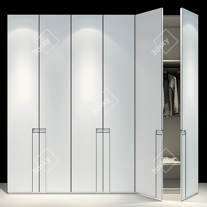 Modern LEMA CEA Hinged Door Wardrobe 3D model image 2