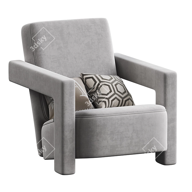 Modern Utrecht Armchair: Comfort and Style 3D model image 2
