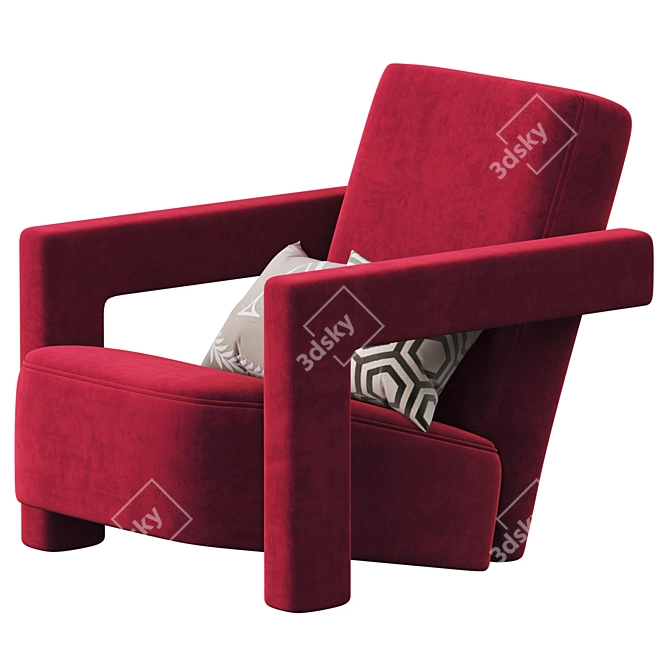 Modern Utrecht Armchair: Comfort and Style 3D model image 3