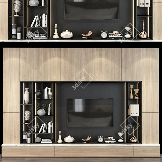 Modern TV Wall Set | LG-KTV123 3D model image 1
