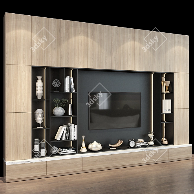 Modern TV Wall Set | LG-KTV123 3D model image 3