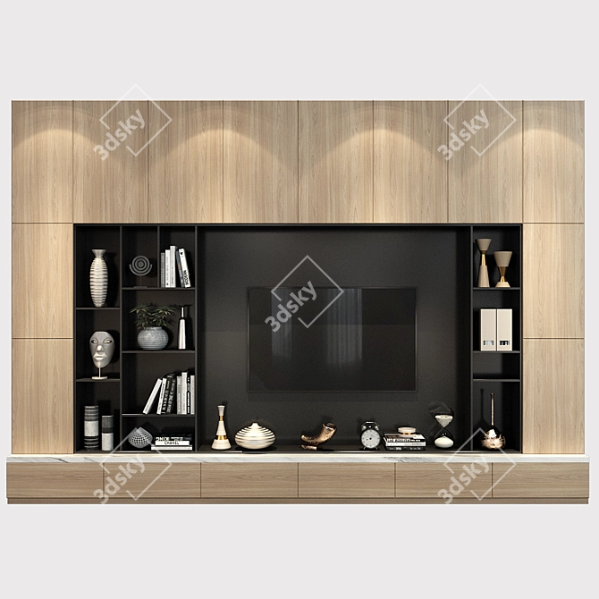 Modern TV Wall Set | LG-KTV123 3D model image 7