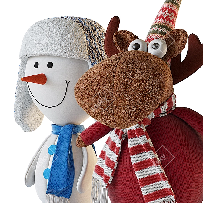 Festive Plush Toys 3D model image 2