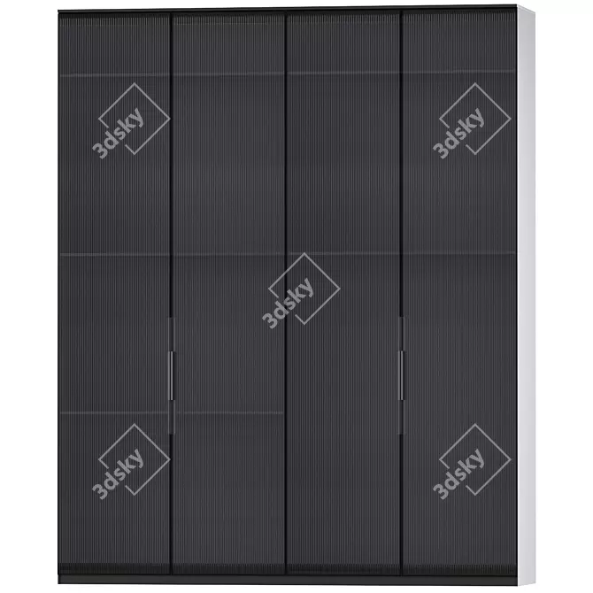 Stylish and Spacious Wardrobe 3D model image 1