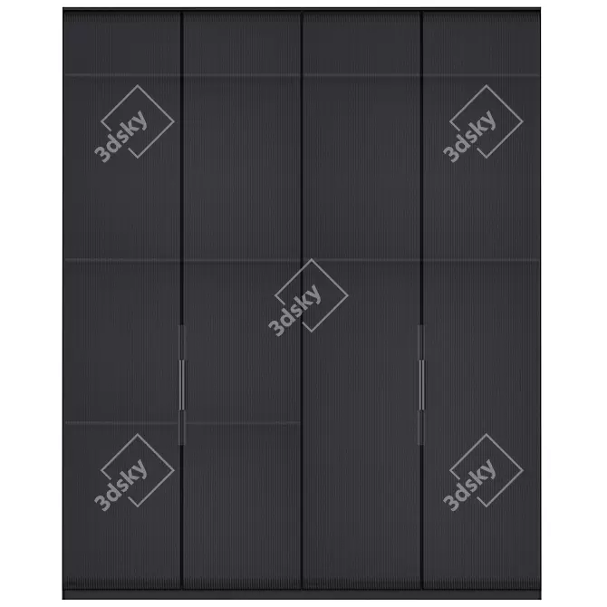 Stylish and Spacious Wardrobe 3D model image 2