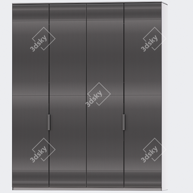 Stylish and Spacious Wardrobe 3D model image 3