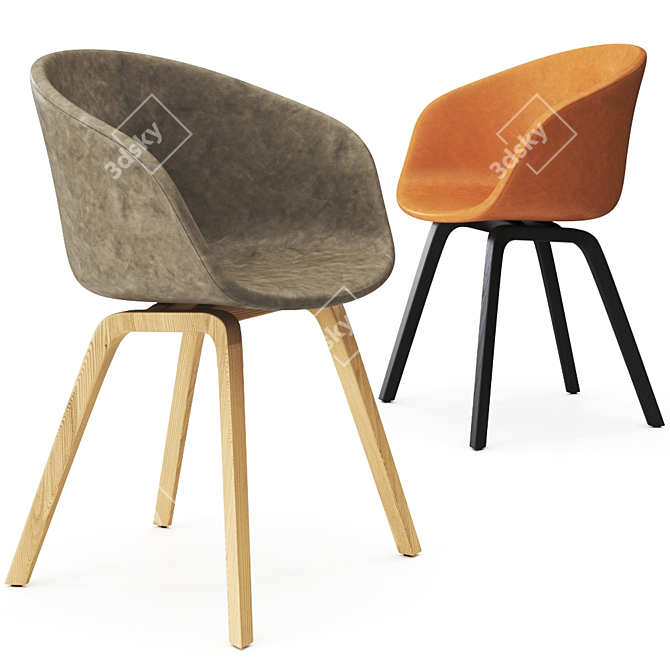 Hay AAC 23 Chair: Sleek Design for Modern Spaces 3D model image 1