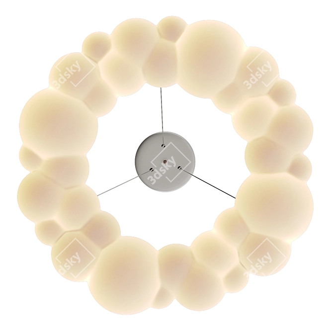 Modern Bubble Chandelier: ODDLY Lamp 3D model image 5