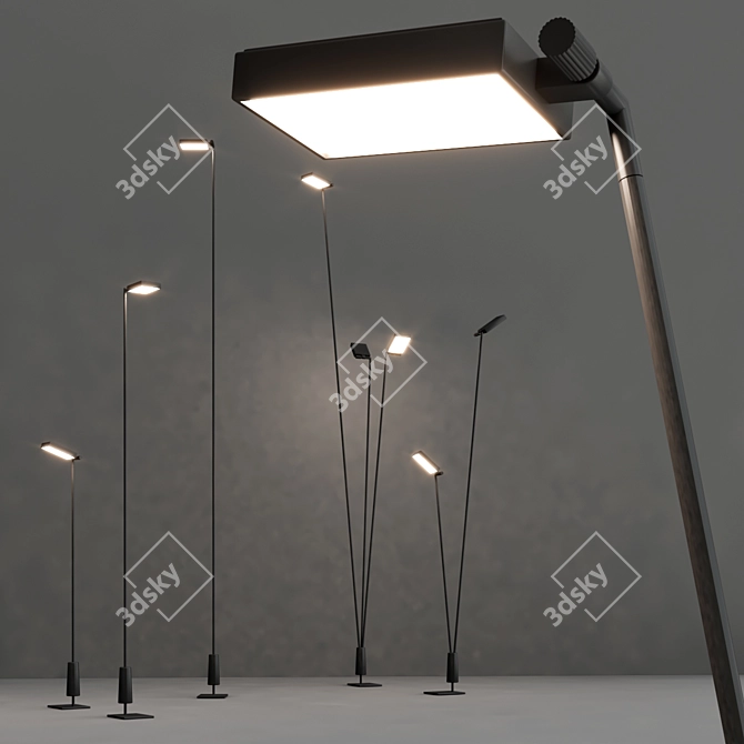 Elegant FLIA Street Lamp 3D model image 2