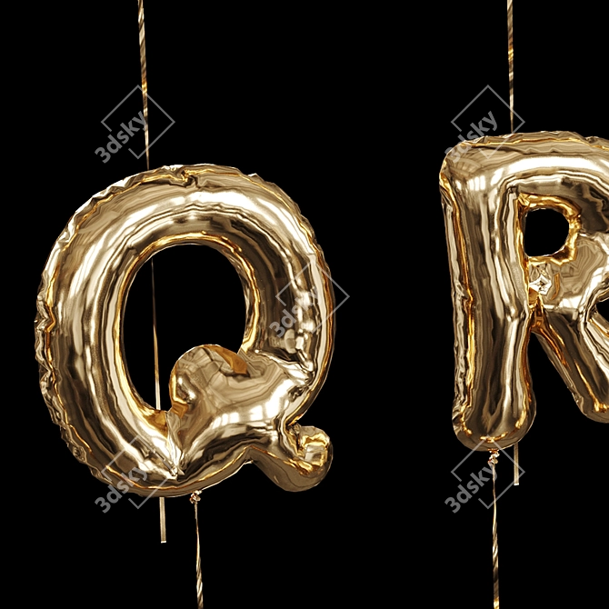 Giant Foil Alphabet Balloons - 100cm 3D model image 3