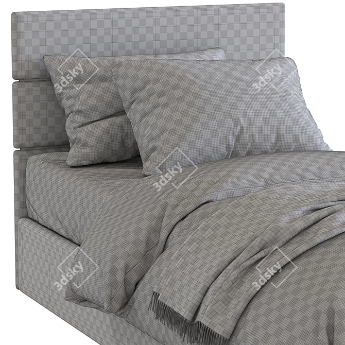 Luxurious LAMBERT Bed - FENDI 3 3D model image 5
