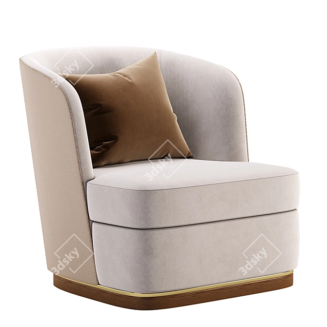 Stylish Michal Armchair: High-quality Design & Comfort 3D model image 1