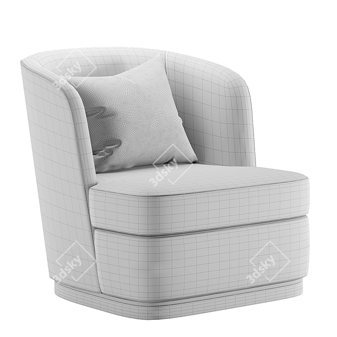 Stylish Michal Armchair: High-quality Design & Comfort 3D model image 4