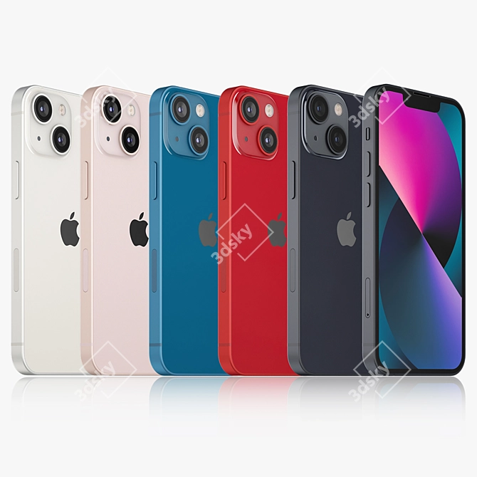  Apple iPhone 13 mini: Sleek and Colorful! 3D model image 1