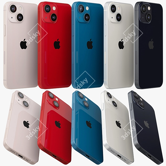  Apple iPhone 13 mini: Sleek and Colorful! 3D model image 2