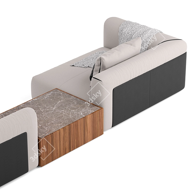 Luxury Turri Soul Modular Sofa 3D model image 2