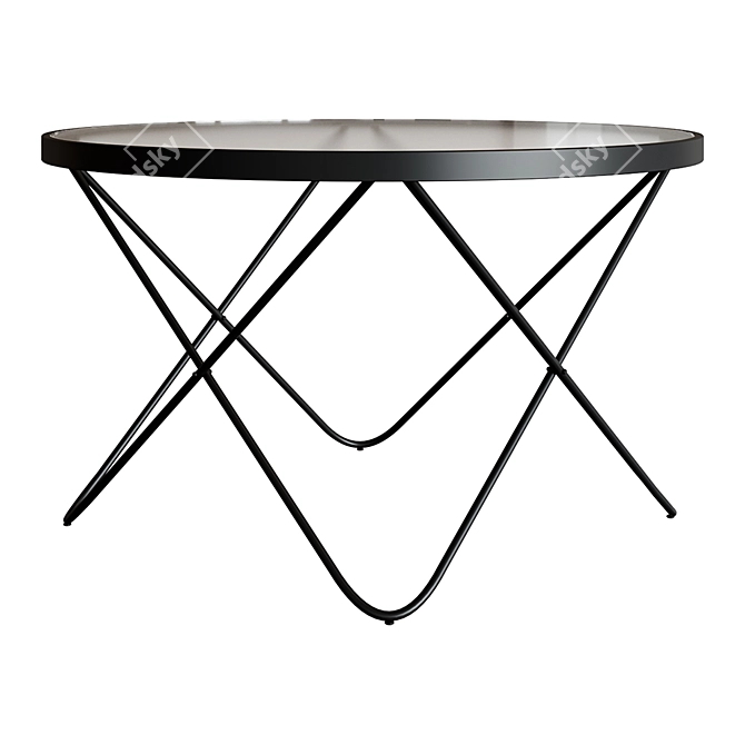 Sleek 80cm Diameter Coffee Table 3D model image 1