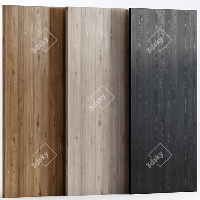 Premium Wood 7: 3 Luxurious Materials 3D model image 1