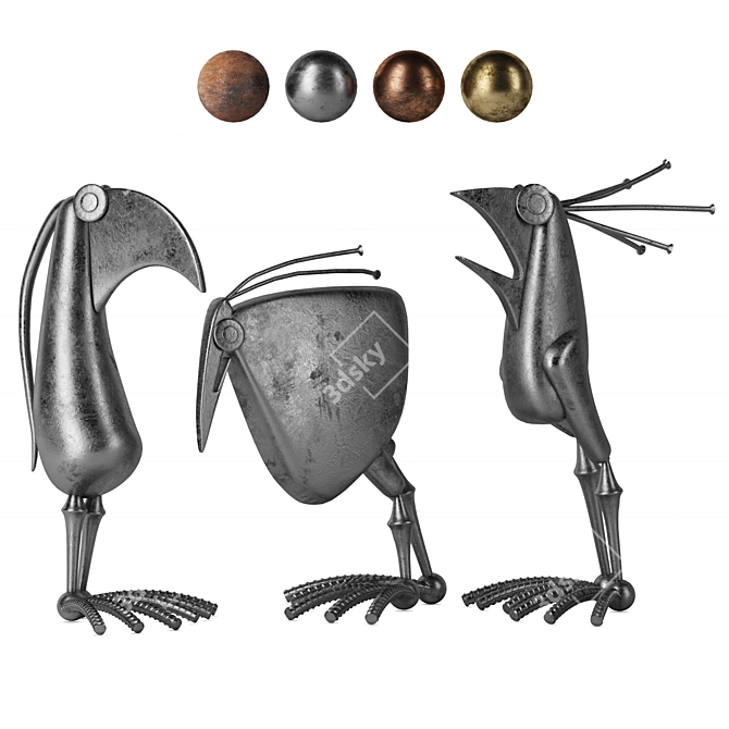 Bird Sculptures: Inspired by Kircher 3D model image 3