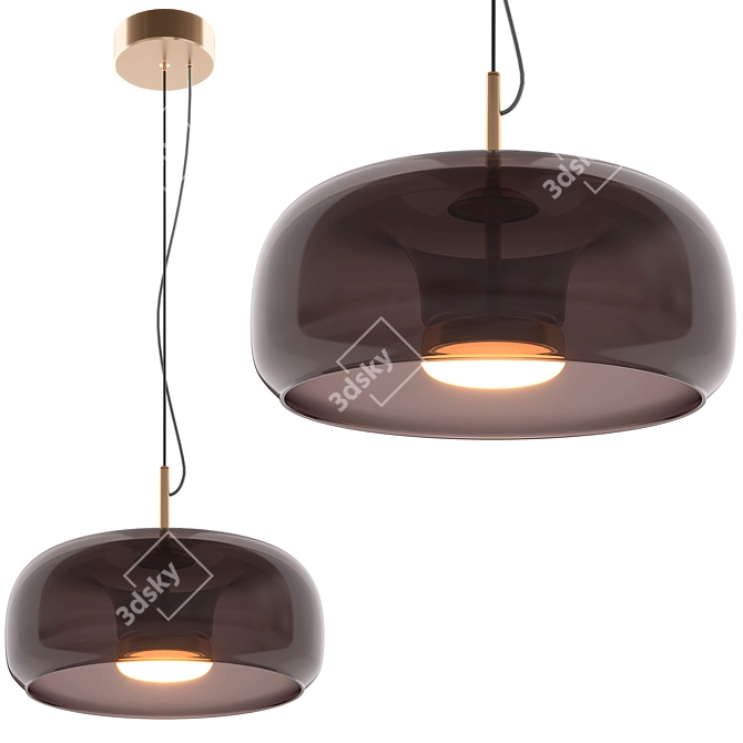 Sleek Modern Pendant Lamp 3D model image 2