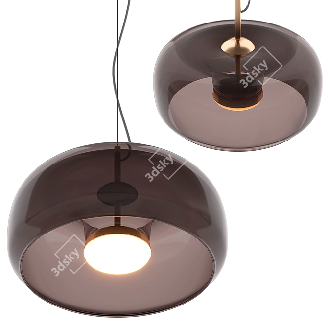 Sleek Modern Pendant Lamp 3D model image 3