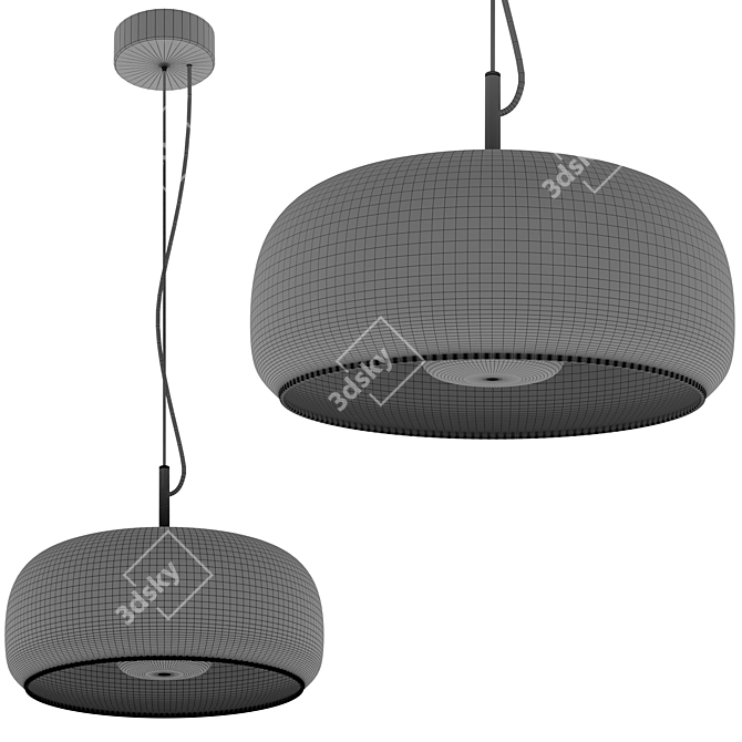 Sleek Modern Pendant Lamp 3D model image 4